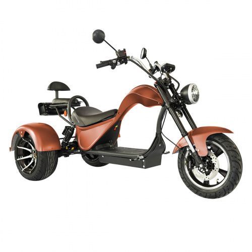 Электроскутер CityCoCo SkyBoard Trike Chopper коричневый